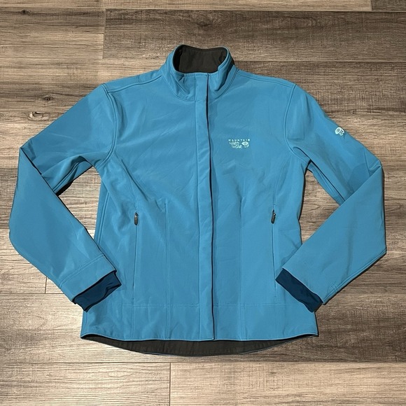 Mountain Hardwear Jackets & Blazers - Mountain Hardwear Blue/ Teal Full Zip Softshell Jacket Women's Medium